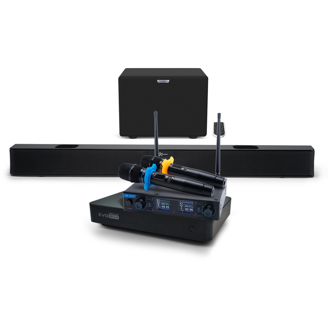 Hi-End караоке-система EVOBOX Premium + EvoSoundBar (саундбар с караоке) в Реутове