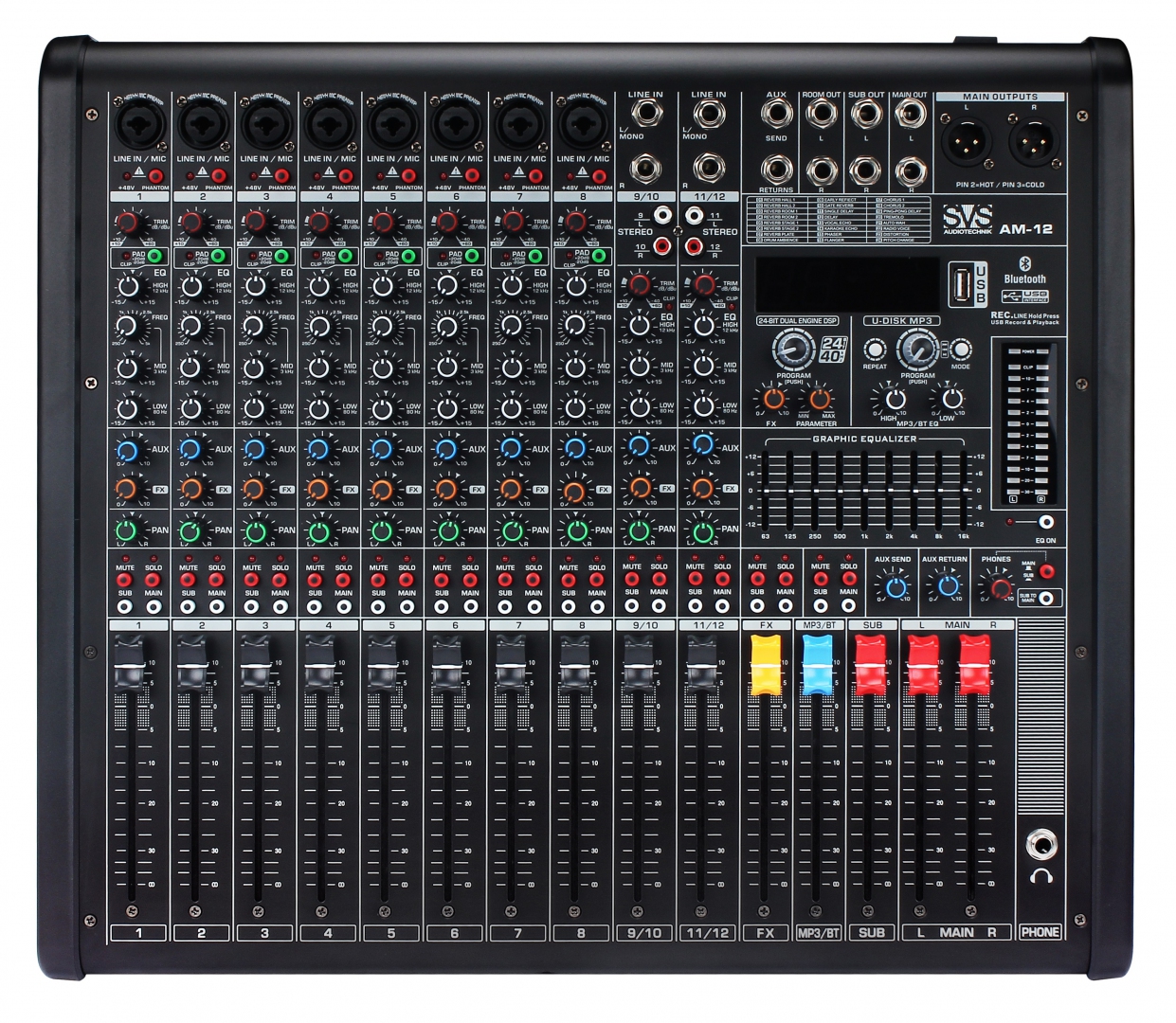 SVS Audiotechnik mixers AM-12 Микшерный пульт аналоговый, 12-канальный в Реутове
